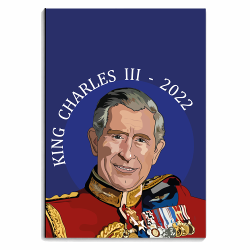King Charles III Portrait Collection - personalised A4, A5, A6 notebook by Catherine Critchley.