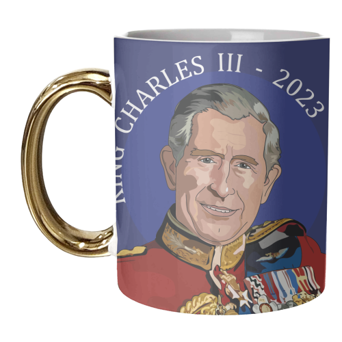 King Charles III Portrait Collection - unique mug by Catherine Critchley.