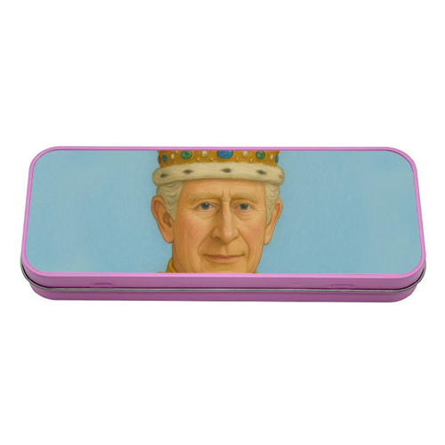 King Charles III - tin pencil case by AP