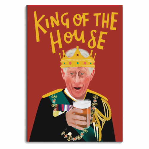 King Charles King of the House - personalised A4, A5, A6 notebook by AbiGoLucky