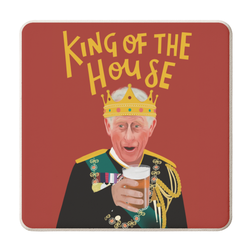King Charles King of the House - personalised beer coaster by AbiGoLucky