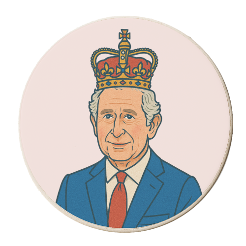King Charles - personalised beer coaster by Ms Doodle