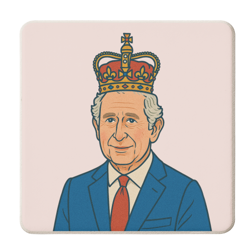 King Charles - personalised beer coaster by Ms Doodle
