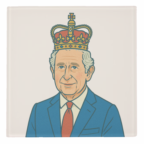 King Charles - personalised beer coaster by Ms Doodle