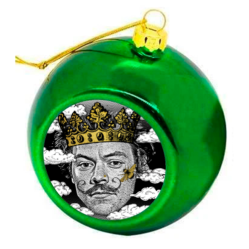 King Harry - colourful christmas bauble by DOLLY WOLFE