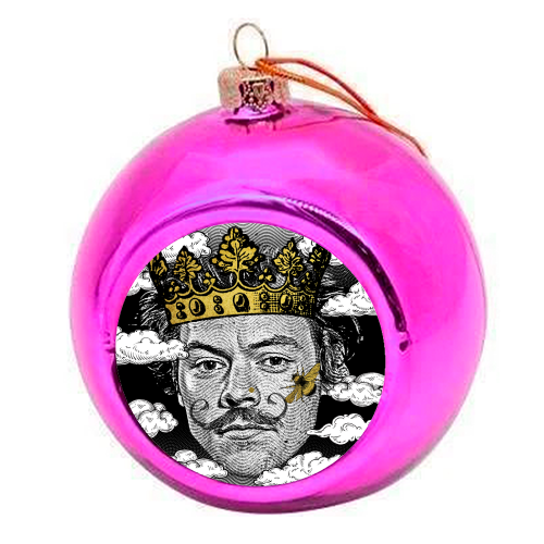 King Harry - colourful christmas bauble by DOLLY WOLFE