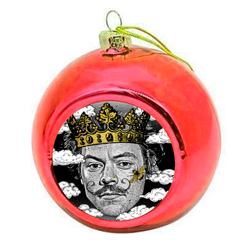 King Harry - colourful christmas bauble by DOLLY WOLFE