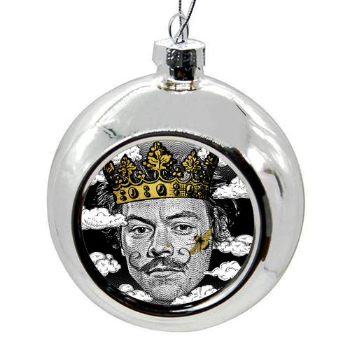 King Harry - colourful christmas bauble by DOLLY WOLFE