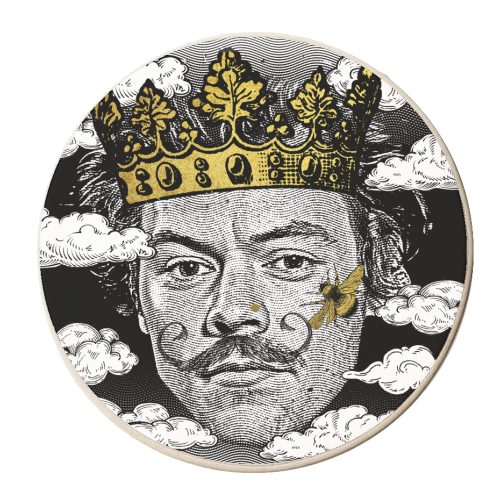 King Harry - personalised beer coaster by DOLLY WOLFE