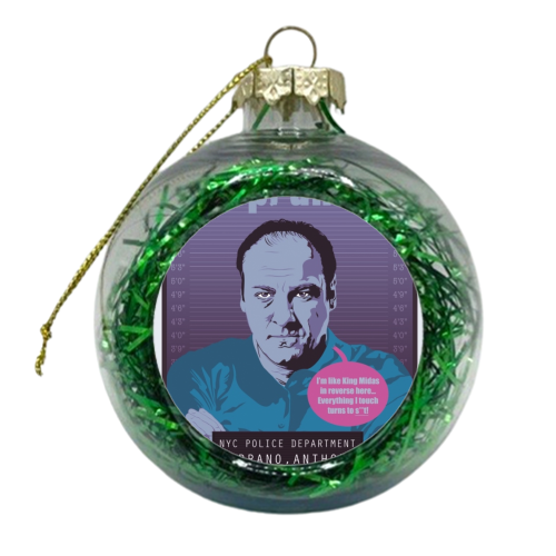 King Midas - A Sopranos Tribute - xmas bauble by Rick Letford