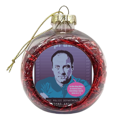 King Midas - A Sopranos Tribute - xmas bauble by Rick Letford