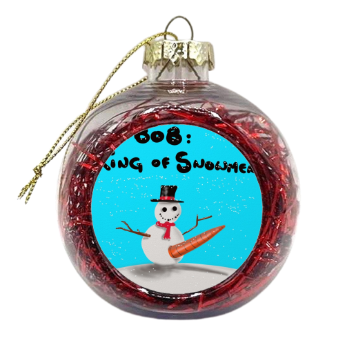 King of Snowmen - xmas bauble by David Black