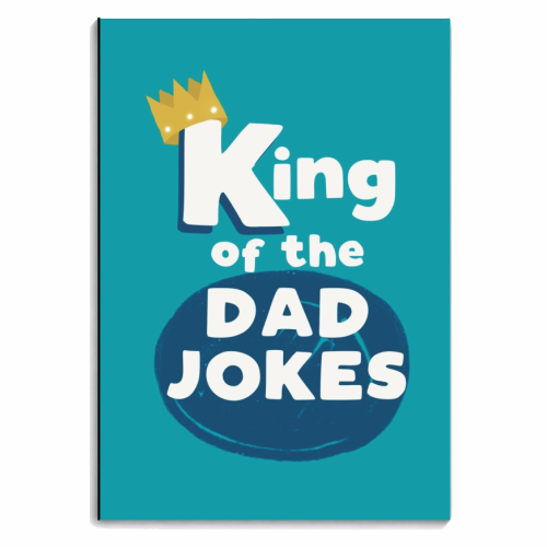 King of the Dad jokes - personalised A4, A5, A6 notebook by Giddy Kipper