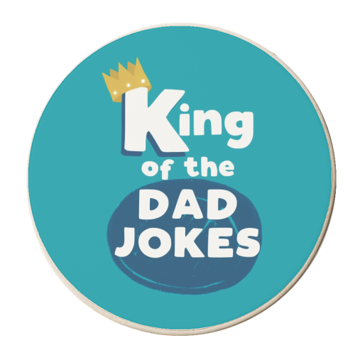 King of the Dad jokes - personalised beer coaster by Giddy Kipper