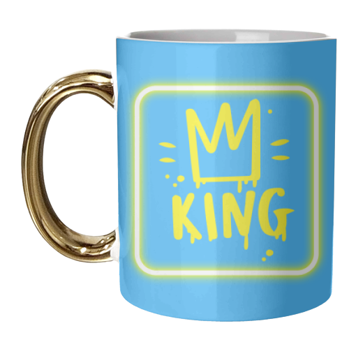King - unique mug by Faith Mercer