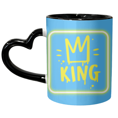 King - unique mug by Faith Mercer
