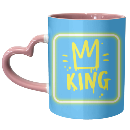 King - unique mug by Faith Mercer