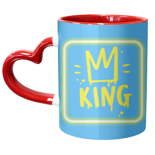 King - unique mug by Faith Mercer