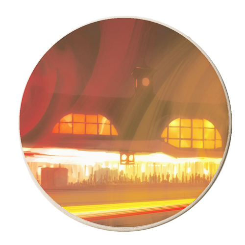 King's Cross - personalised beer coaster by Richard O'Neill