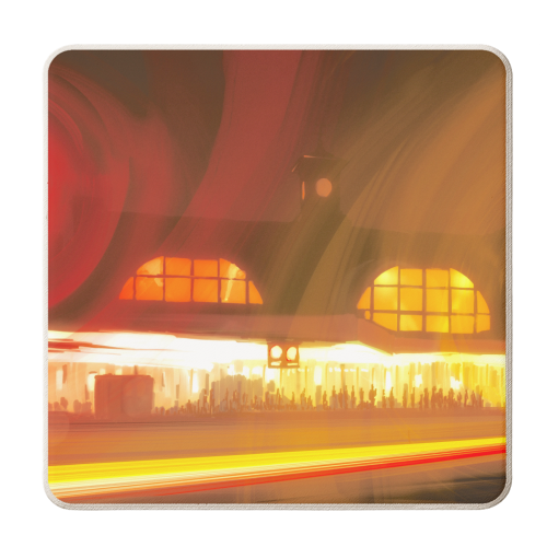 King's Cross - personalised beer coaster by Richard O'Neill