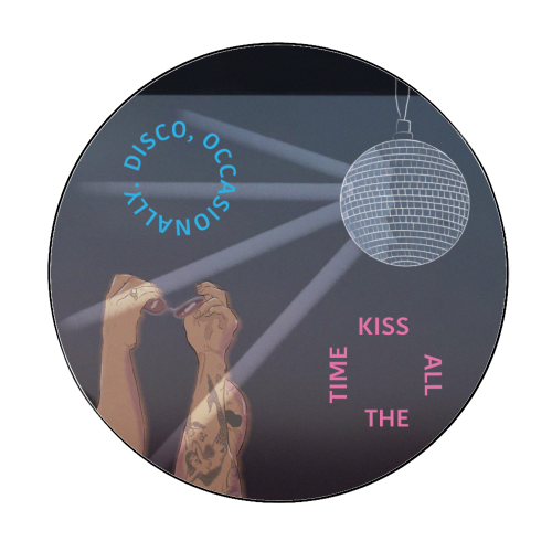 Kiss All The Time, Harry - Circle Sticker by The Queer Store