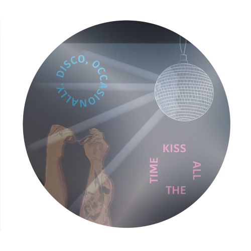 Kiss All The Time, Harry - Circle Sticker by The Queer Store