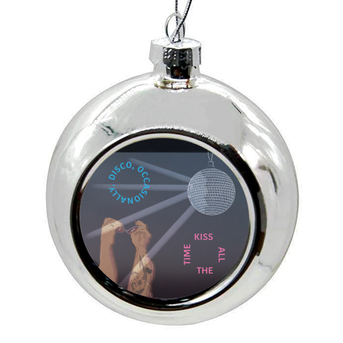 Kiss All The Time, Harry - colourful christmas bauble by The Queer Store