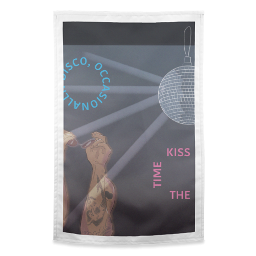 Kiss All The Time, Harry - funny tea towel by The Queer Store