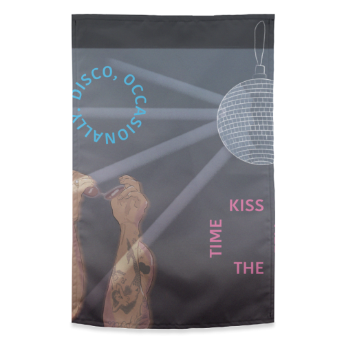 Kiss All The Time, Harry - funny tea towel by The Queer Store