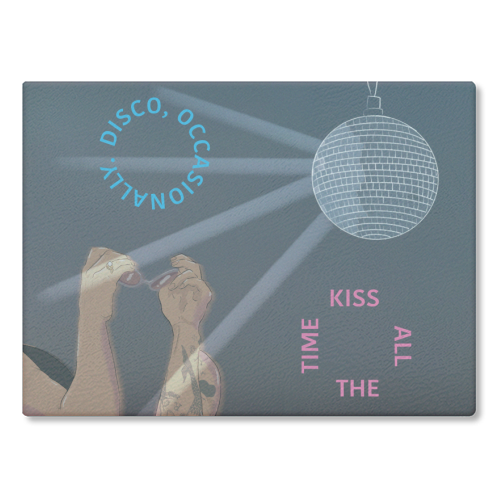 Kiss All The Time, Harry - glass chopping board by The Queer Store