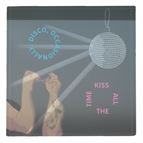 Kiss All The Time, Harry - personalised beer coaster by The Queer Store