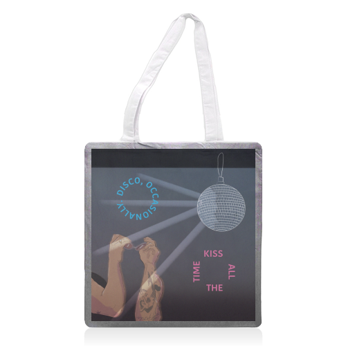 Kiss All The Time, Harry - printed canvas tote bag by The Queer Store