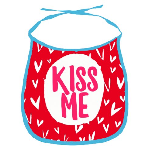 Kiss Me - funny baby bib by Giddy Kipper