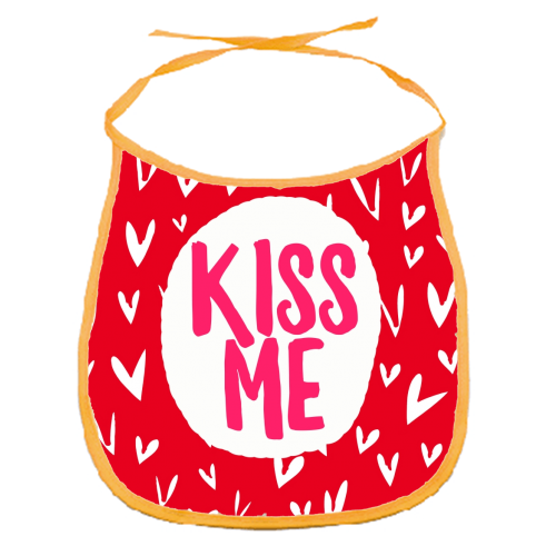 Kiss Me - funny baby bib by Giddy Kipper