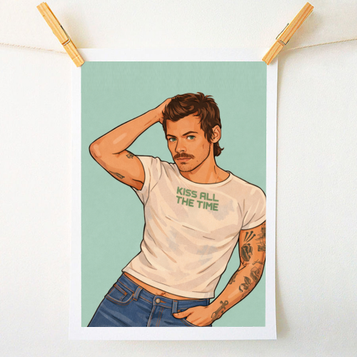 Kiss Me Harry - A1 - A4 art print by DOLLY WOLFE