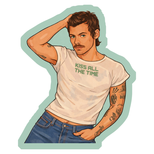Kiss Me Harry - Die Cut Sticker by DOLLY WOLFE