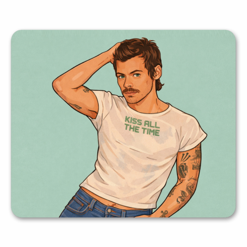 Kiss Me Harry - mouse mat by DOLLY WOLFE