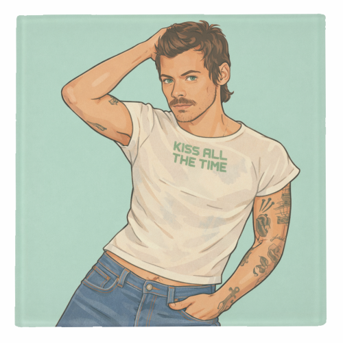 Kiss Me Harry - personalised beer coaster by DOLLY WOLFE