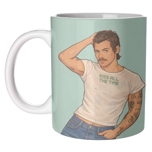 Kiss Me Harry - unique mug by DOLLY WOLFE