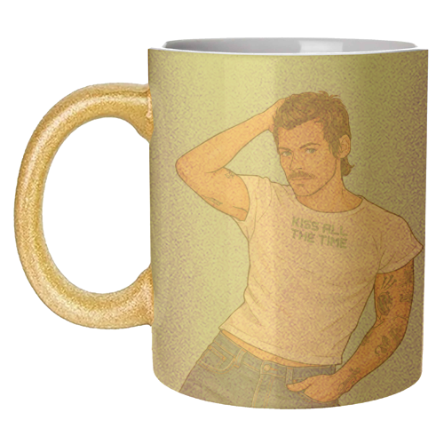 Kiss Me Harry - unique mug by DOLLY WOLFE