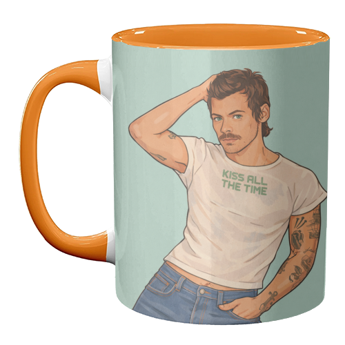 Kiss Me Harry - unique mug by DOLLY WOLFE
