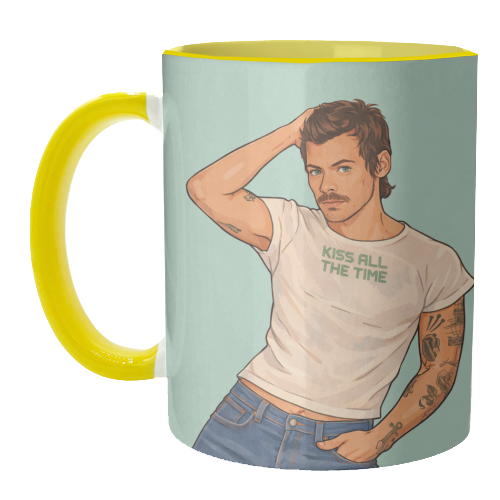 Kiss Me Harry - unique mug by DOLLY WOLFE