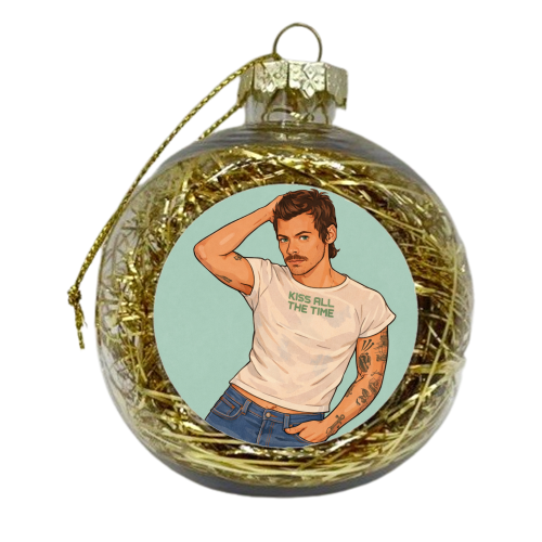 Kiss Me Harry - xmas bauble by DOLLY WOLFE