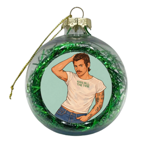 Kiss Me Harry - xmas bauble by DOLLY WOLFE
