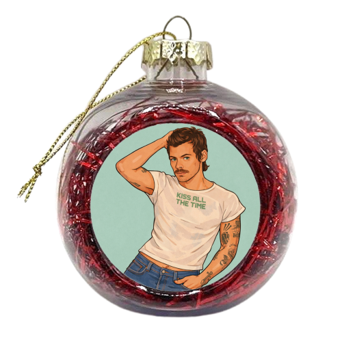 Kiss Me Harry - xmas bauble by DOLLY WOLFE