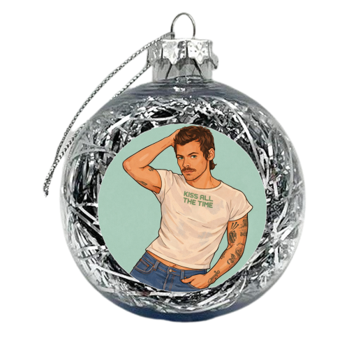 Kiss Me Harry - xmas bauble by DOLLY WOLFE