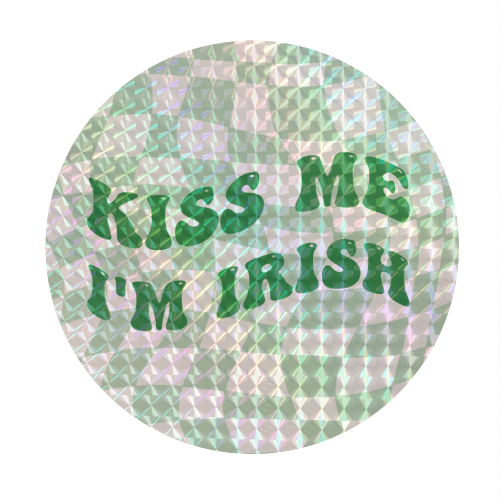 Kiss Me I'm Irish St Patricks Day Design - Circle Sticker by AbiGoLucky