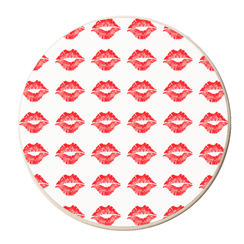 kiss me pattern - personalised beer coaster by Anastasios Konstantinidis