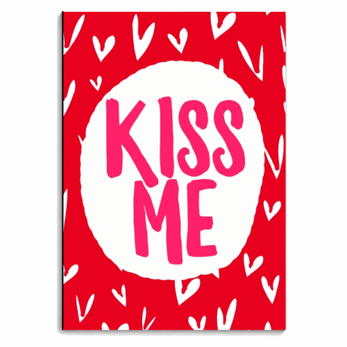 Kiss Me - personalised A4, A5, A6 notebook by Giddy Kipper