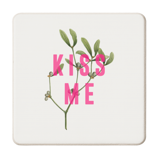 Kiss Me - personalised beer coaster by The 13 Prints